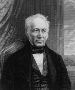 A black and white drawing of a man in a suit, resembling Frankenstein.