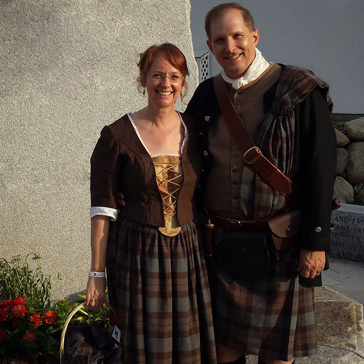 People Wearing Outlander tartan outfits