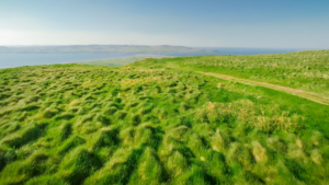 Flight over Binevenagh in North Ireland 