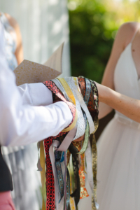 Traditional hands tied for Celtic Wedding