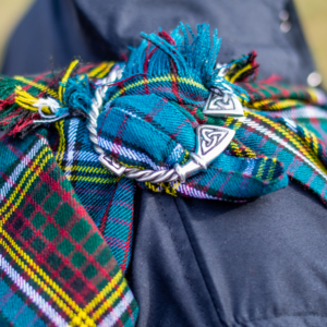 Brooch on ancient kilt Brooch on ancient kilt