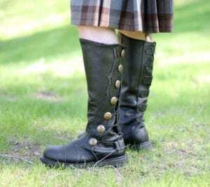 Premium Quality Leather Knee-High Boots - Black with Brown Trim Premium Quality Leather Knee-High Boots - Black with Brown Trim