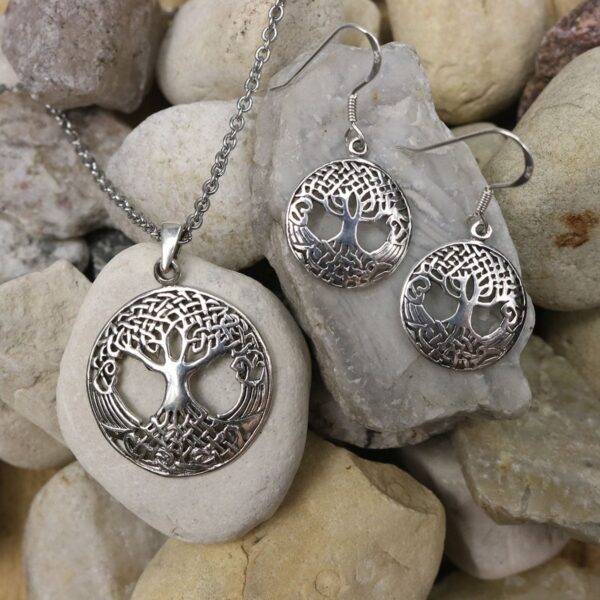 Celtic tree of life necklace and earring set.
