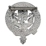 A U.S. Air Force Pewter Cap Badge/Brooch with an eagle and diamonds.