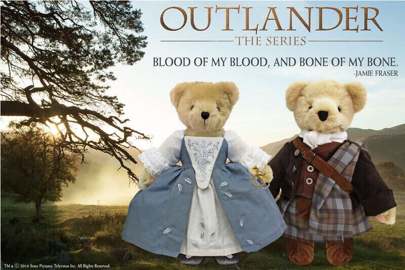 NORTH AMERICAN BEAR OUTLANDER CLAIRE FRASER/THE WEDDING TEDDY BEAR COLLECTION