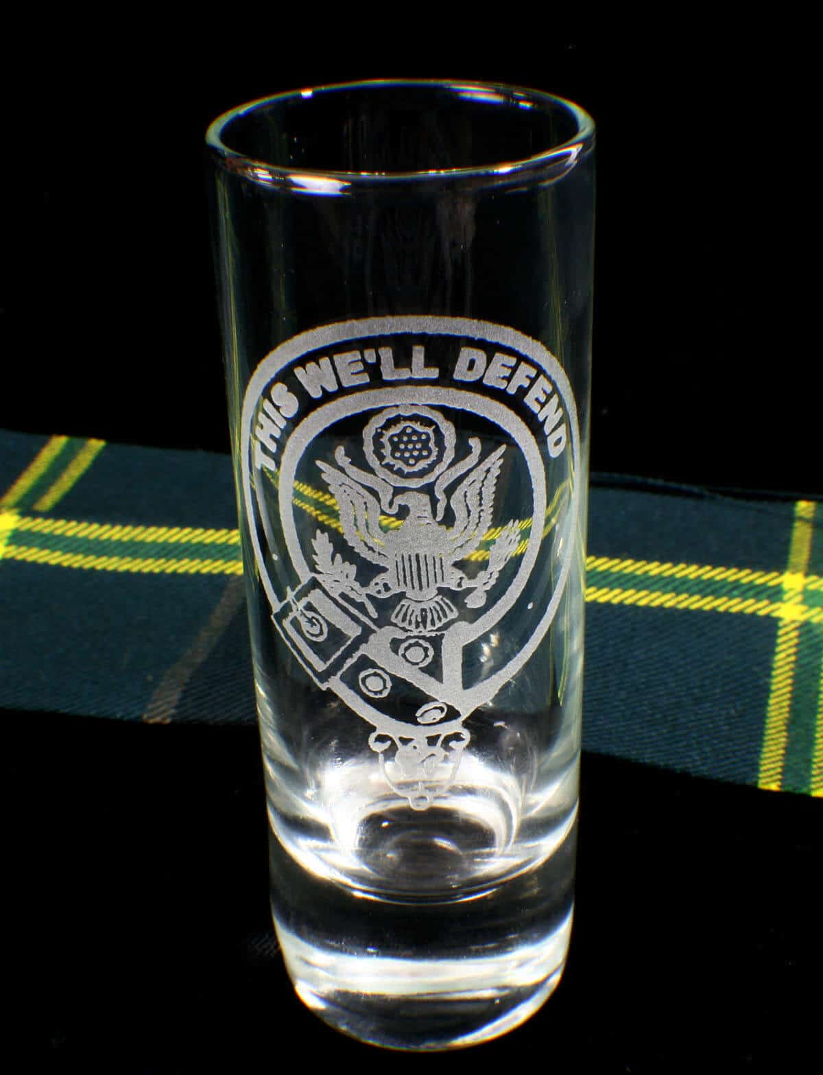 U.S. Army Etched Tall Shot Glass
