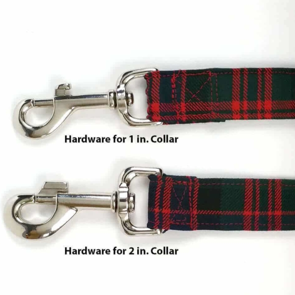 Homespun 2-Inch Tartan Dog Collar and Leash Set