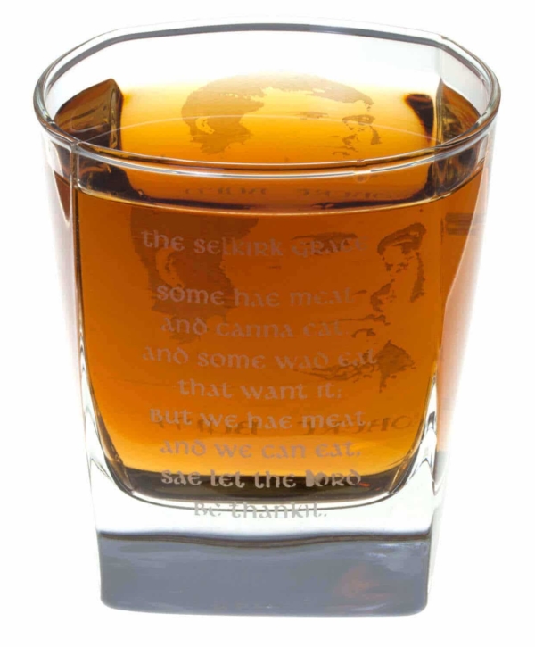 Robert Burns Selkirk Grace Whisky Glass