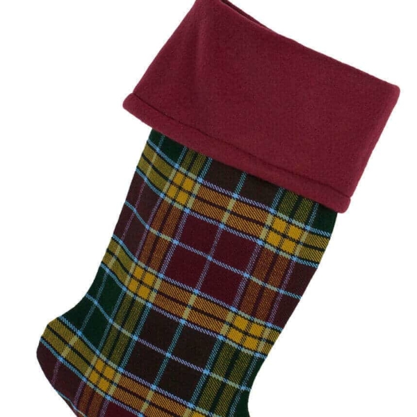 Fleece Topped Homespun Tartan Stocking
