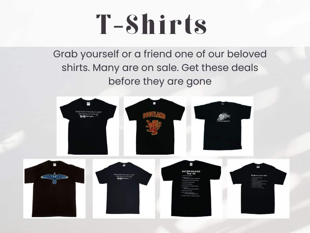 T shirts for men and women.
