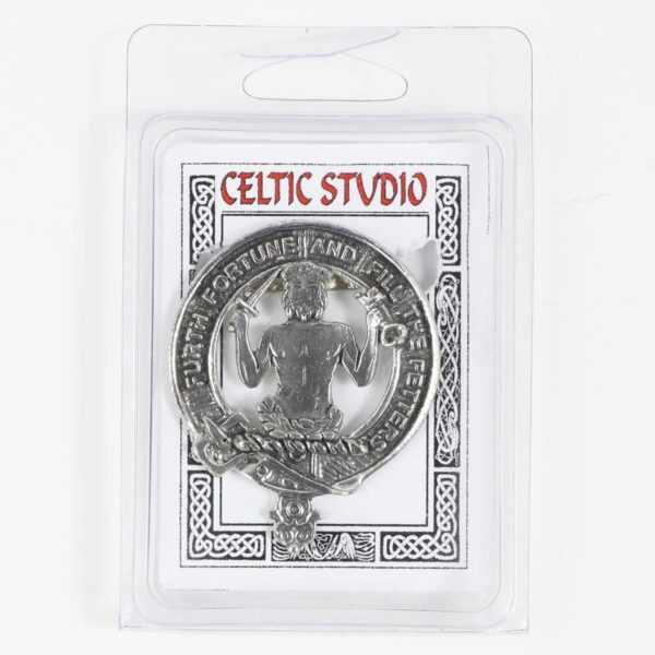Discover the enchanting world of Celtic studio with our exquisite Murray Clan Crest Pewter Cap Badge/Brooch.