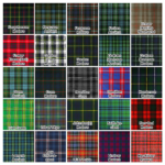 Scottish tartan color chart for Homespun Wool Blend tartan names F through Mac A