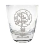 A Clan Crest 23.75oz Decanter and Whisky Glass Set.