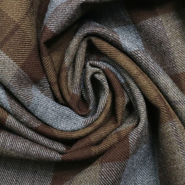 A close up of an Outlander Homespun Wool Blend Tartan fabric.