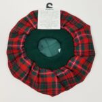 A MacKinnon Modern Tartan Tam - Spring Weight 8oz Wool with a tag on it.