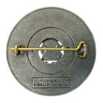 A Fraser Clan Crest Thistle Pewter Plaid Brooch.
