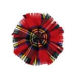 A colorful Fringed Tartan Rosette - Light Weight 11oz Premium Wool with fringed edges.