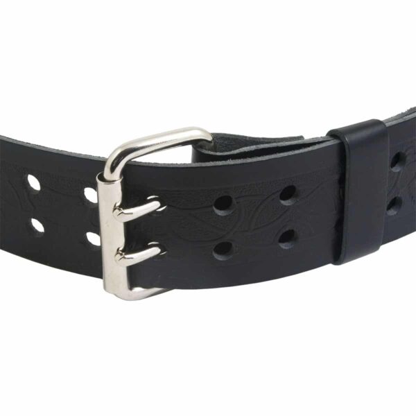 A Stag Utility Belt and Buckle with a black leather strap and a metal buckle.