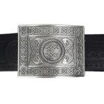 An antiqued Highland Serpent Antiqued Kilt Belt Buckle with a celtic design.