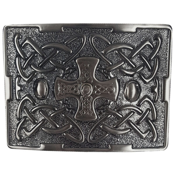 Celtic Cross Antiqued Kilt Belt Buckle for kilt.