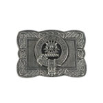 Scottish Coat of Arms Celtic Knot Scalloped Kilt belt buckle.