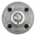 A Celtic Rampant Lion Plaid Brooch.
