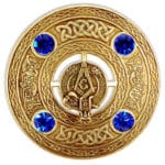 Masonic Plaid Brooch Gold Finish