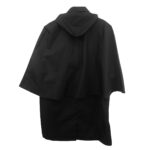 A black hooded Bandspec Inverness Rain Cape on a white background.
