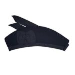 A black hat with a Felted Wool Glengarry on it.