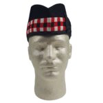 A mannequin wearing a Felted Wool Glengarry hat.
