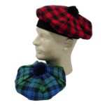 A mannequin wearing Tartan Tams, Light Weight 11oz Premium Wool.