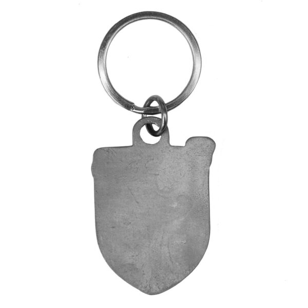 An Irish Coat of Arms keychain made of pewter with a shield design called Irish Coat of Arms Key Chain.