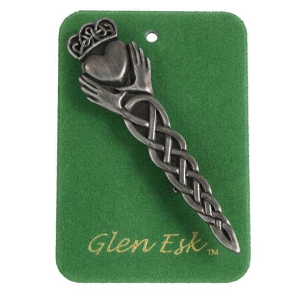 Irish Claddagh Kilt Pin.