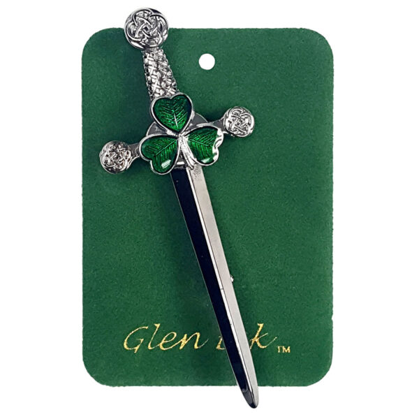 Irish Shamrock Kilt Pin