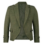 A green Tweed Argyle Jacket on a white background.