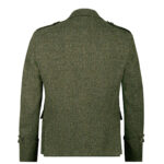 The back view of a men's green Tweed Argyle Jacket.