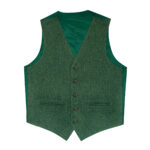 A Tweed 5 Button Vest on a white background.
