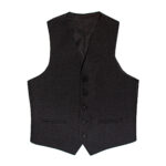 A Tweed 5 Button Vest on a white background.