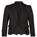 A Tweed 5 Button Vest on a white background.