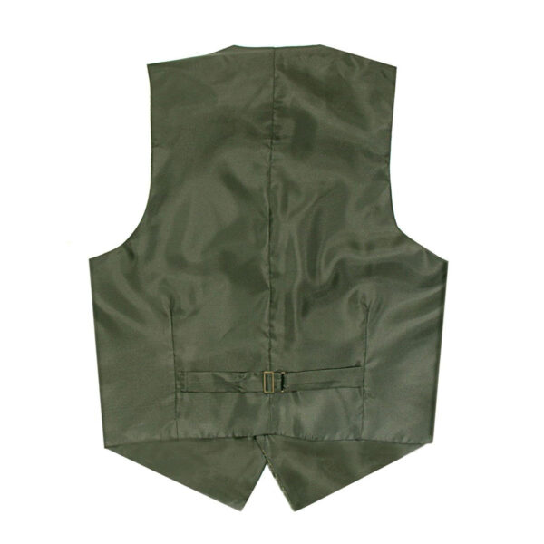 A green Tweed 5 Button Vest on a white background.