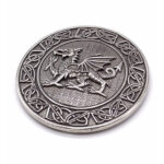 Welsh Dragon Pewter Plaid Brooch.