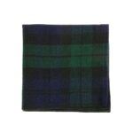 A Tartan Pocket Square - Homespun Wool-Blend on a white background.