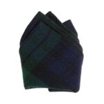 A Tartan Pocket Square - Homespun Wool-Blend on a white background.