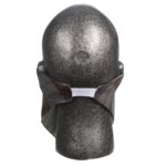 A mannequin head with a Tartan Bandana Mask - Wool Free on it.