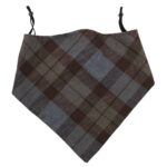 A poly/viscose Tartan Bandana Masks - Wool Free with a black strap.