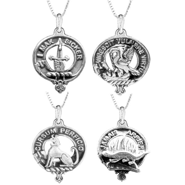 Scottish Clan Crest Pewter Pendants, also known as clan crest pewter pendants, are the perfect accessory to showcase your Scottish heritage. These beautifully designed pendants feature the iconic symbols and emblems of various