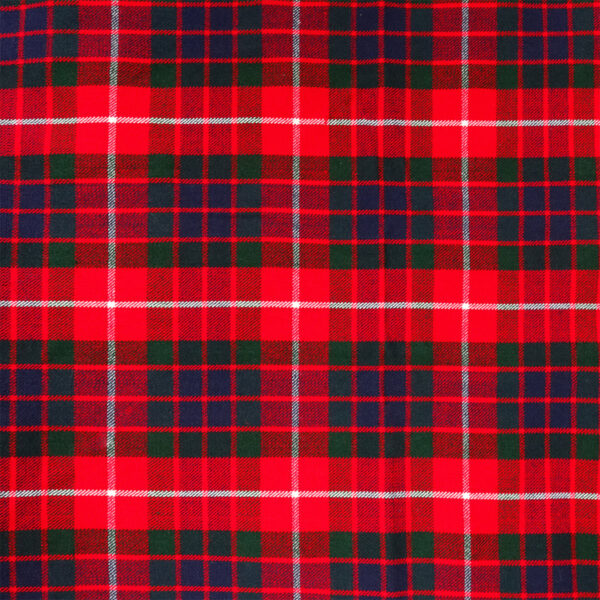 A red and blue plaid tartan fabric.