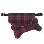 Plush Tartan Dog Toy and bone set - wool free.
