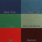 A Tartan Gathering Apron - Homespun Wool-Blend with different colors of fabric.