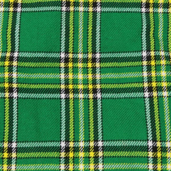A green and yellow plaid fabric.